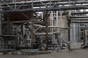 Pipes at refinery