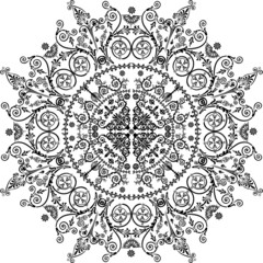 pattern with black round design