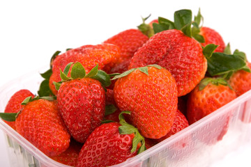 Erdbeeren in Schale isoliert