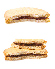tasty chocolate coockies isolated over white