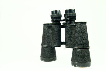 used black binocular isolated on white background
