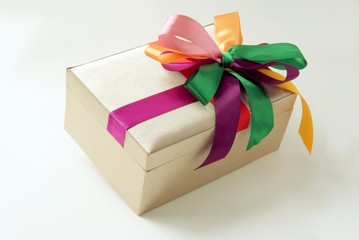 gift with multicolor ribbons