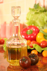 oil and tomatoes