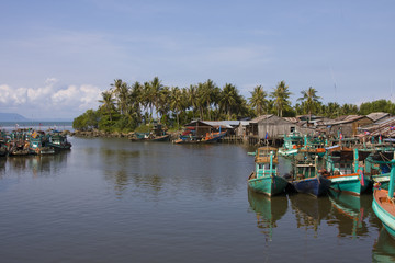 Fototapeta na wymiar Fishing village.Cambodia.