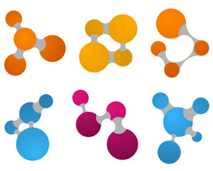 Set of color abstract symbols