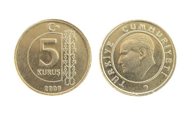 5 Turkish Kurus