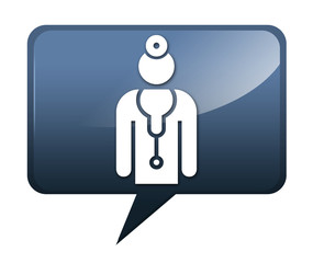 Speech bubble shaped icon 