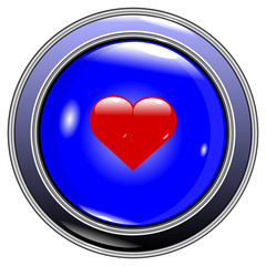 button "heart" on a white background vector