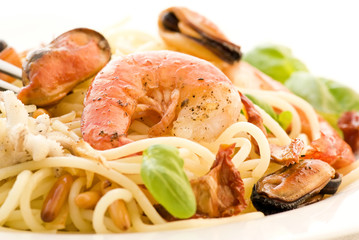 Spagetti mit Meeresfrüchten