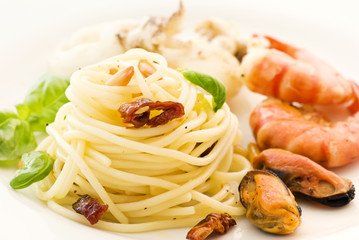 Spahetti mit Meeresfrüchten