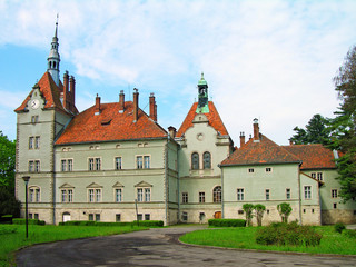 Fototapeta na wymiar Shenborn castle, Carpathians, Ukraine