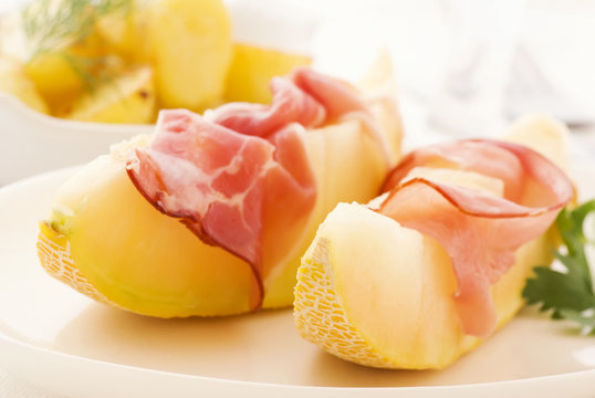 Melone mit Schinken