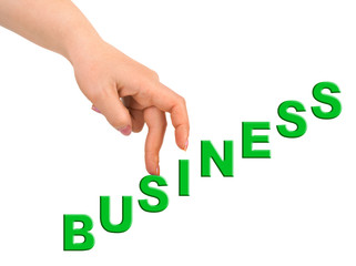 Hand and stairs Business