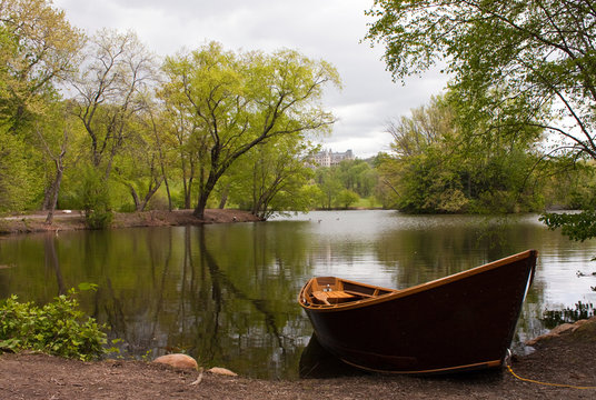 Row Boat with Biltmore Estate in background