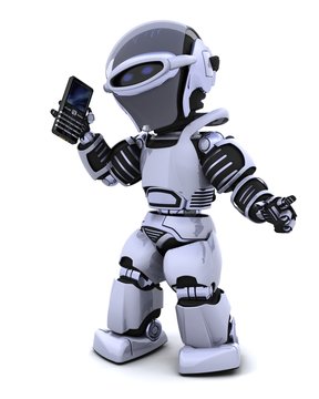 robot with smart phoine