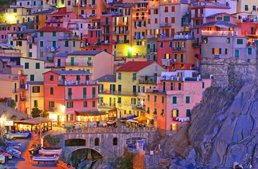 Fotobehang Manarola, Cinque Terre, Italië © TessarTheTegu