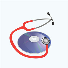 cd and stethoscope
