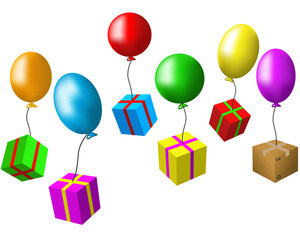 Balloons and presents