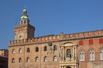 Obraz premium Der Palazzo Comunale w Bolonii