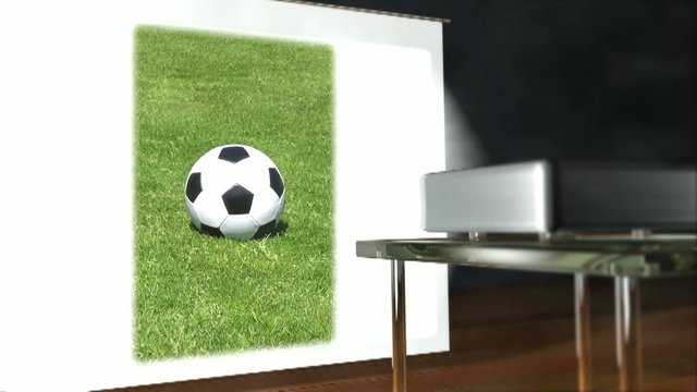 Fußball Video mit Projektor oder Beamer