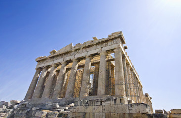 Obraz premium Parthenon temple at the Acropolis of Athens in Greece
