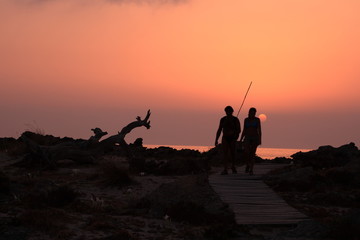 creta tramonto sul mare