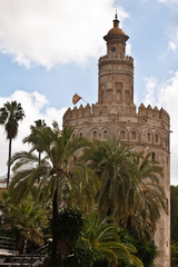 Fototapeta na wymiar The Torre del Oro in Seville, Spain