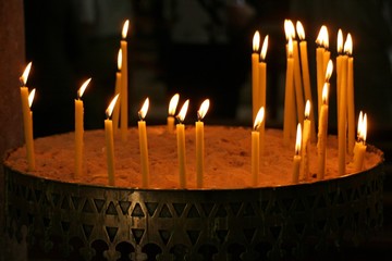 Candles in Greek Orthodox Church