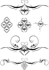 Set of decorative elements for design. Vector