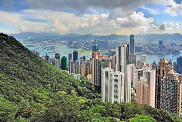 China, Hong Kong cityscape from the Peak