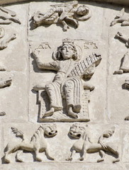 Stone carving. St Demetrius Cathedral (1193-1197)