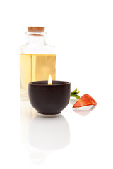 Aromatherapy oils and candle