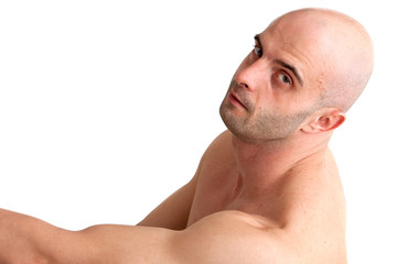 Obraz premium Muscular body builder man