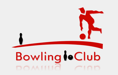 Bowling club with skittles and balls