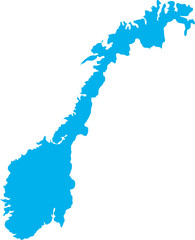 There is a map of Norway country