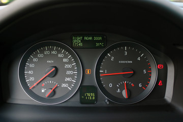 speedometer and tachometer with additional instruments