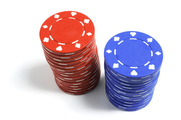 Stacks of Poker Chips