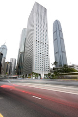 Fototapeta na wymiar traffic through downtown in HongKong.
