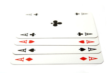 aces isolated on white