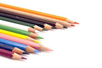 color pencils isolated on white