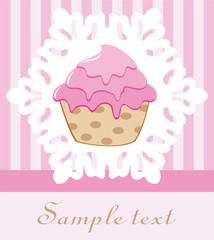 vector retro cupcake