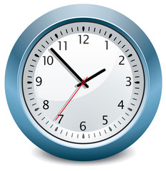 vector blue clock