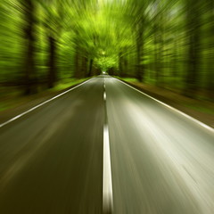 Road in motion blur - 22783395