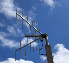 a antenna with blue sky