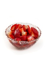 strawberries with sugar and wine