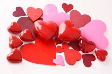 red hearts as symbol of love