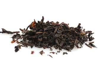 The dried up sheet black tea