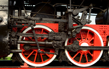 Fototapeta premium Steam engine wheels