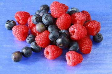 lamponi e mirtilli
