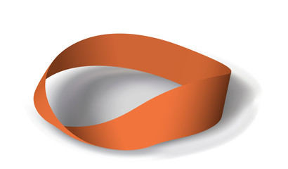 Mobius band with 180 degree rotation